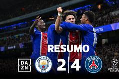 Festival de futebol e golos no Man. City-PSG (resumo)