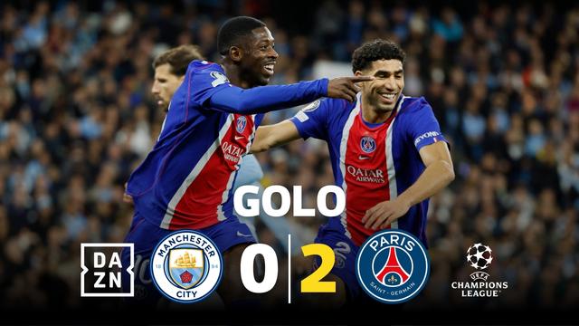 Parece fácil: Dembélé assinou o 2-0 contra o Manchester City