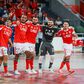 Benfica festejou após a vitória, frente ao Famalicão (Foto: SL Benfica)