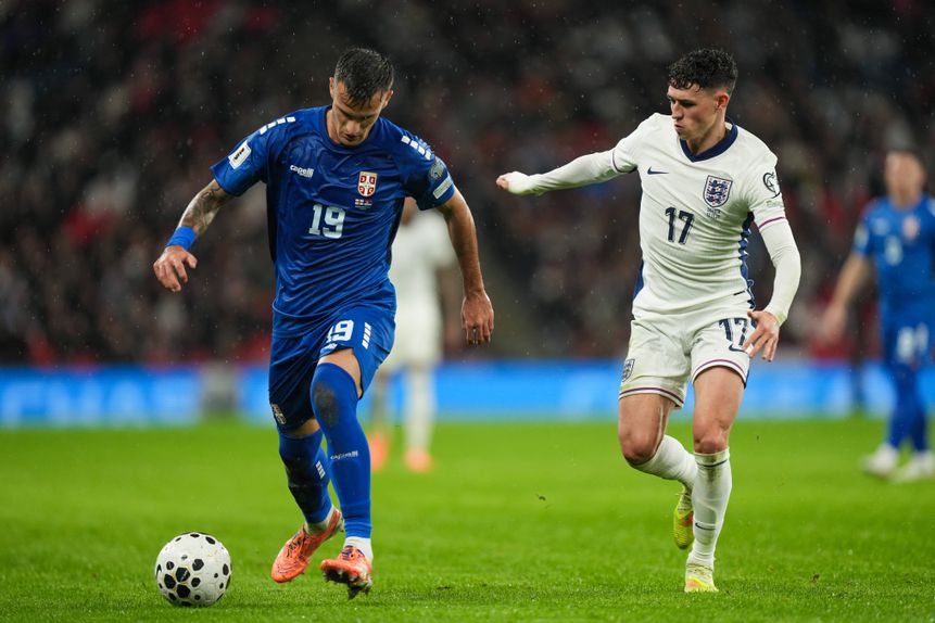 Aleksander Stankovic no jogo frente à Inglaterra