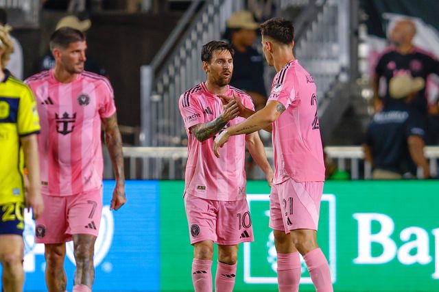 Festejos do Inter Miami, com Messi em destaque