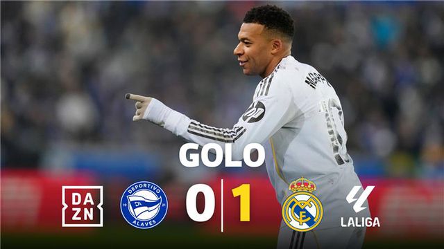 26 golos em 22 jogos: Mbappé faz mais um golaço pelo Real Madrid