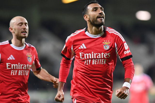 Pavlidis assinou com o Moreirense o segundo 'hat trick' da época. Também tinha marcado três golos na vitória sobre o Arouca, em outubro, na Luz - Foto: Rogério Ferreira / Kapta+