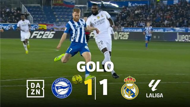 Receção deliciosa foi meio golo: saltou do banco para surpreender Real Madrid