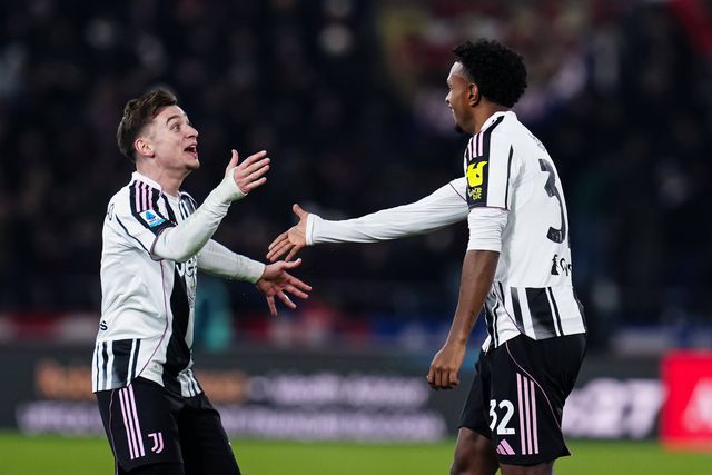 Francisco Conceição a celebrar o golo da vitória da Juventus, de Cabal