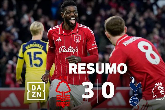 Tottenham paga caro erros na visita ao Forest (resumo)