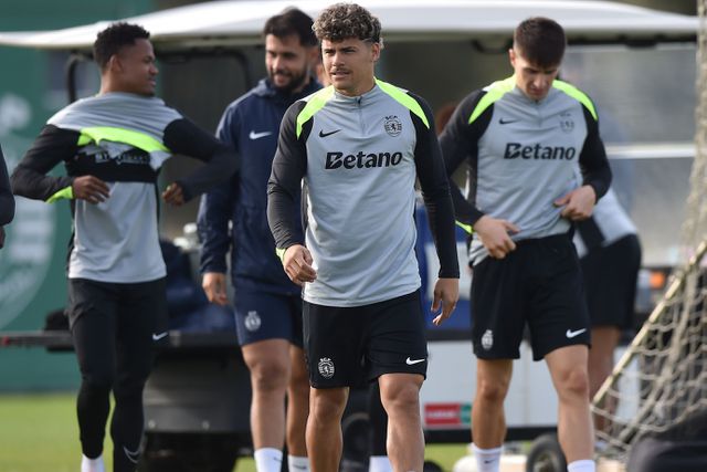 Plantel do Sporting treinou antes do almoço de Natal  - Foto: Miguel Nunes