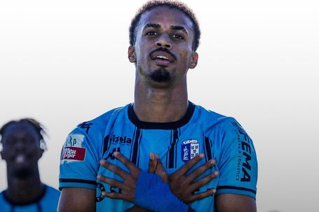 Miguel Tavares foi feliz em Alcochete e fez o único golo da partida. Foto: LIGA