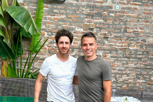 Javier Saviola reencontra-se com... Pablo Aimar
