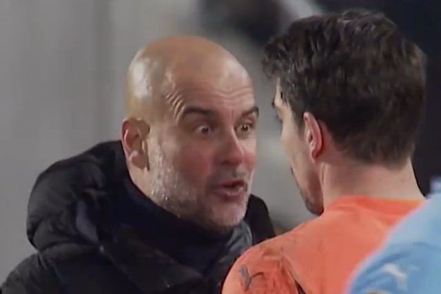 Guardiola a discutir com Ortega