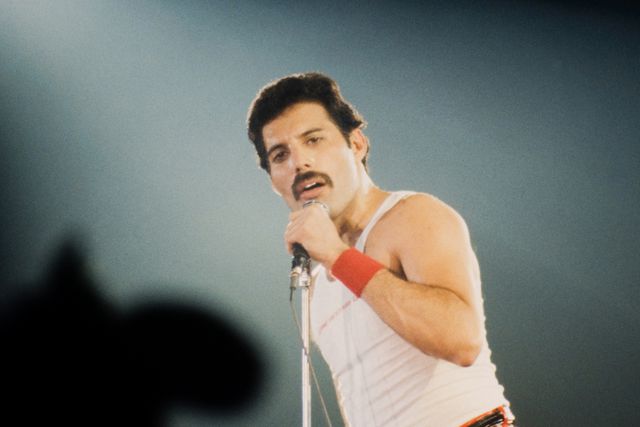 Freddie Mercury num concerto nos Países Baixos em 1980