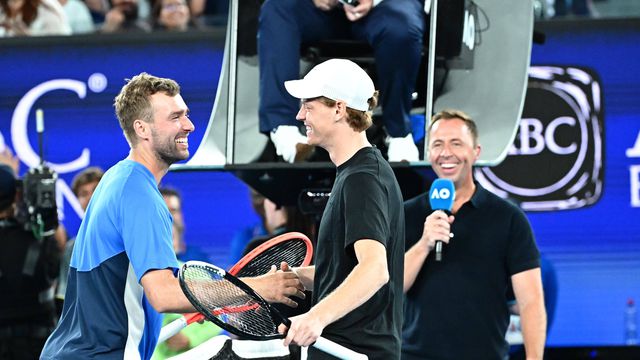 Jordan Smith com Jannik Sinner