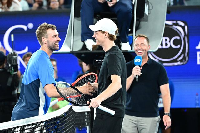 Jordan Smith com Jannik Sinner