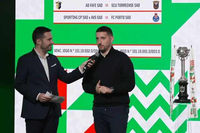 André Sabino no sorteio da Taça de Portugal