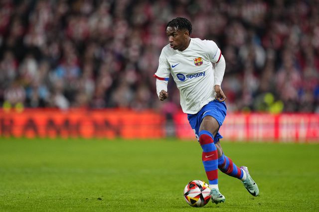 Alejandro Balde na 'montra' do Barcelona