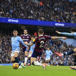 Marmoush marcou três golos no jogo frente ao Newcastle no Estádio Ethiad. FOTO IMAGO