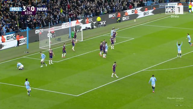 Vídeo: grande passe de Haaland e, no ar, James McAtee fez o 4-0 para o Man. City