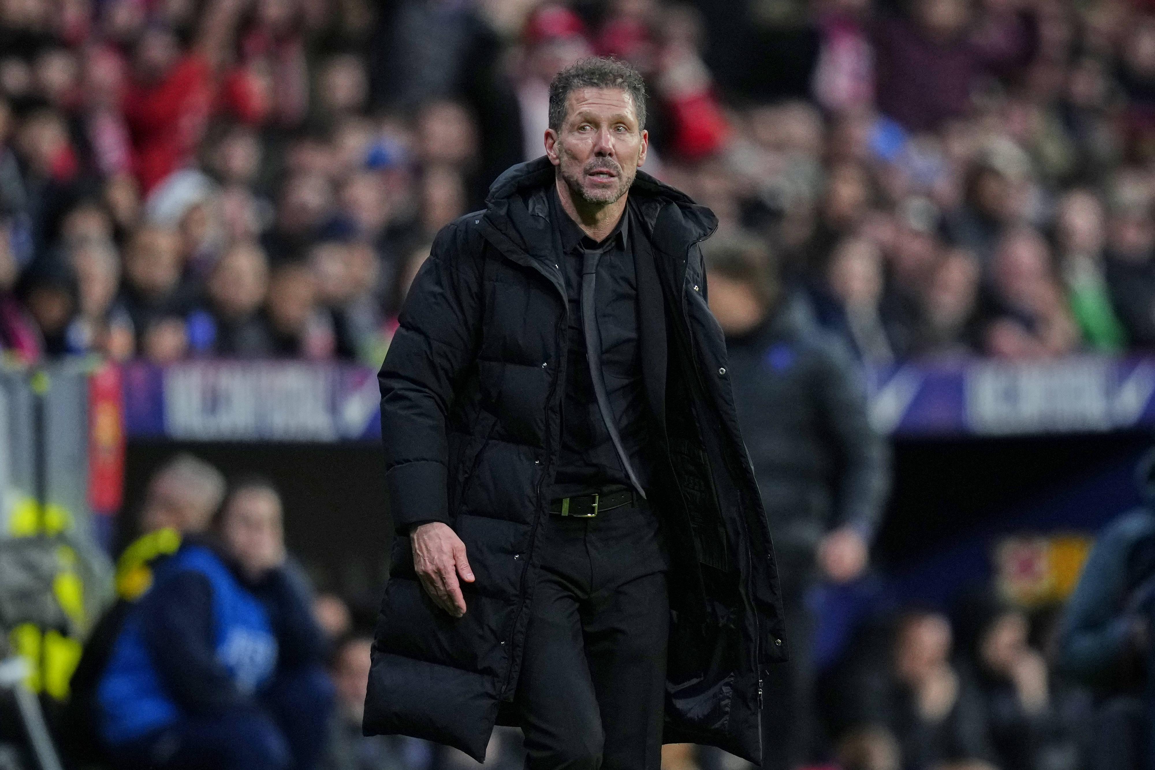 Diego Simeone, treinador do Atlético Madrid. Odds 20/1