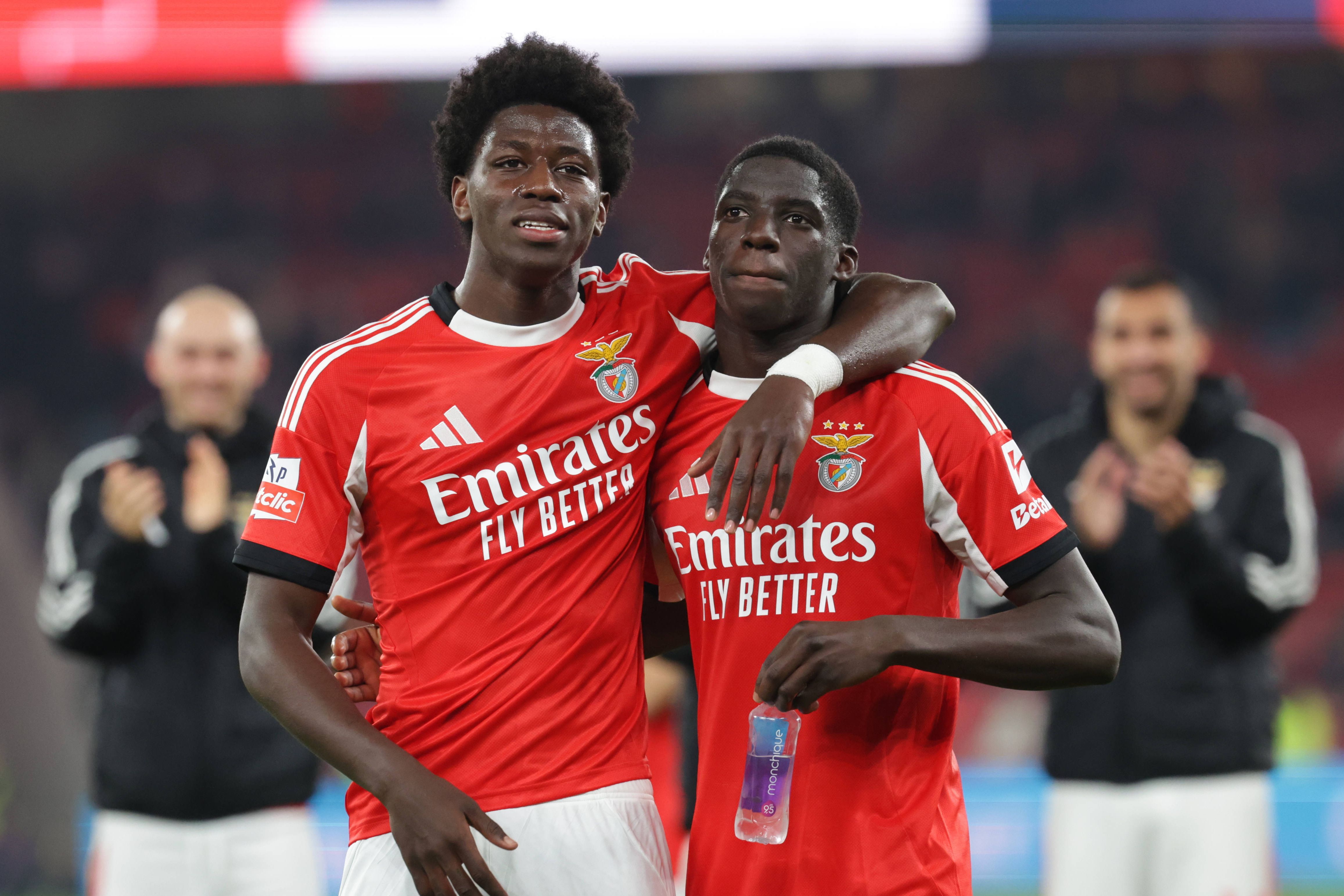 Anísio Cabral e Banjaqui, ponta de lança e lateral-esquerdo do Benfica (foto: Imago)