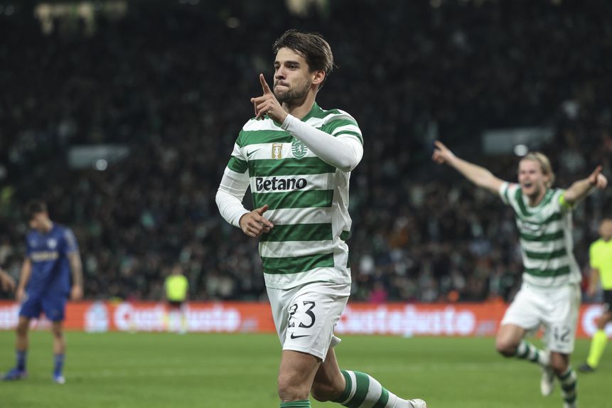 Daniel Bragança celebra (foto: MIGUEL A. LOPES/Lusa)