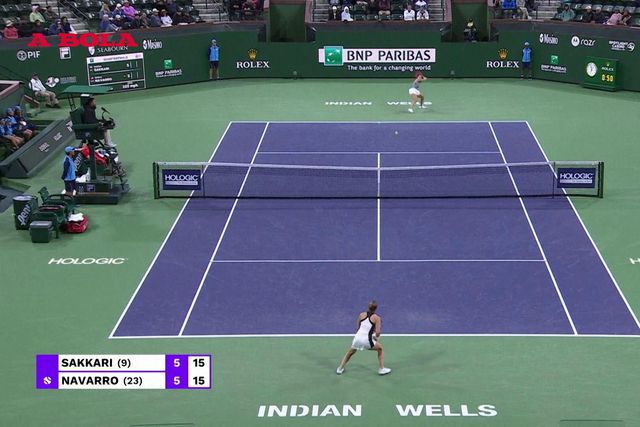 Sakkari vence Navarro e chega à terceira meia-final consecutiva em Indian Wells