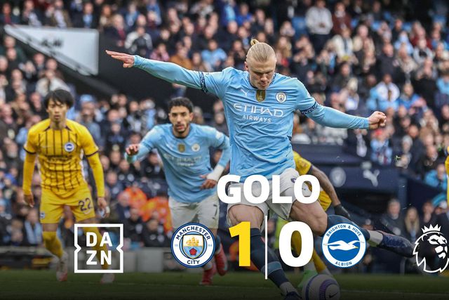 Haaland não perdoa na marca de penálti e coloca Man. City a ganhar (vídeo)