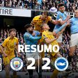 Manchester City empata com o Brighton e vê Nottingham Forest a fugir (resumo)