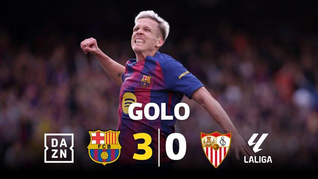 Olmo de primeira faz o terceiro para o Barcelona