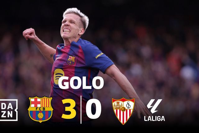 Olmo de primeira faz o terceiro para o Barcelona