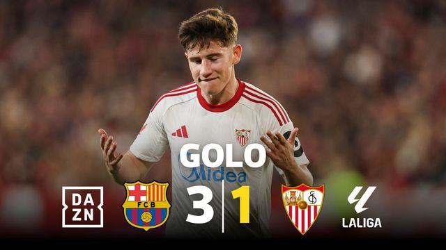 Oso reduz e dá esperança ao Sevilha antes do intervalo com o Barcelona