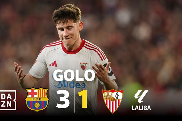 Oso reduz e dá esperança ao Sevilha antes do intervalo com o Barcelona