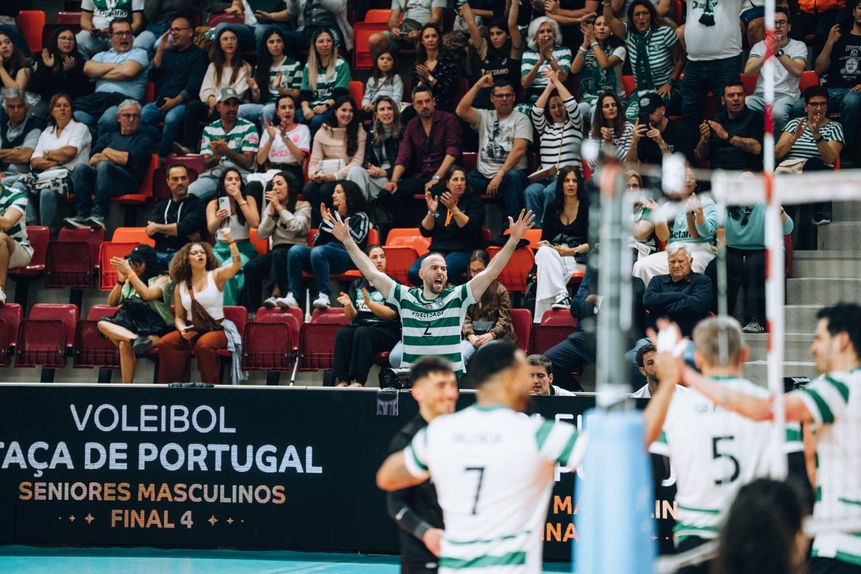 Sporting contou com forte apoio no pavilhão de Albufeira. Diogo Oliveira/FPV