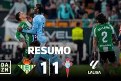 Ex-Sporting marca, mas Bétis e Celta de Vigo empatam-se (resumo)