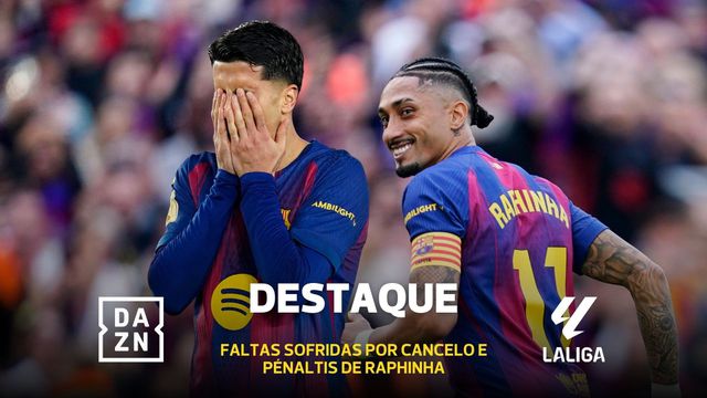 Cancelo ganha dois penáltis (um deles polémico) e Raphinha faz o resto