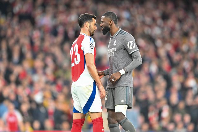 Arsenal, de Mikel Merino, e Real Madrid, de Antonio Rudiger, voltam a defrontar-se, agora no Santiago Bernabéu, jogo da 2.ª mão dos quartos de final da UEFA Champions League