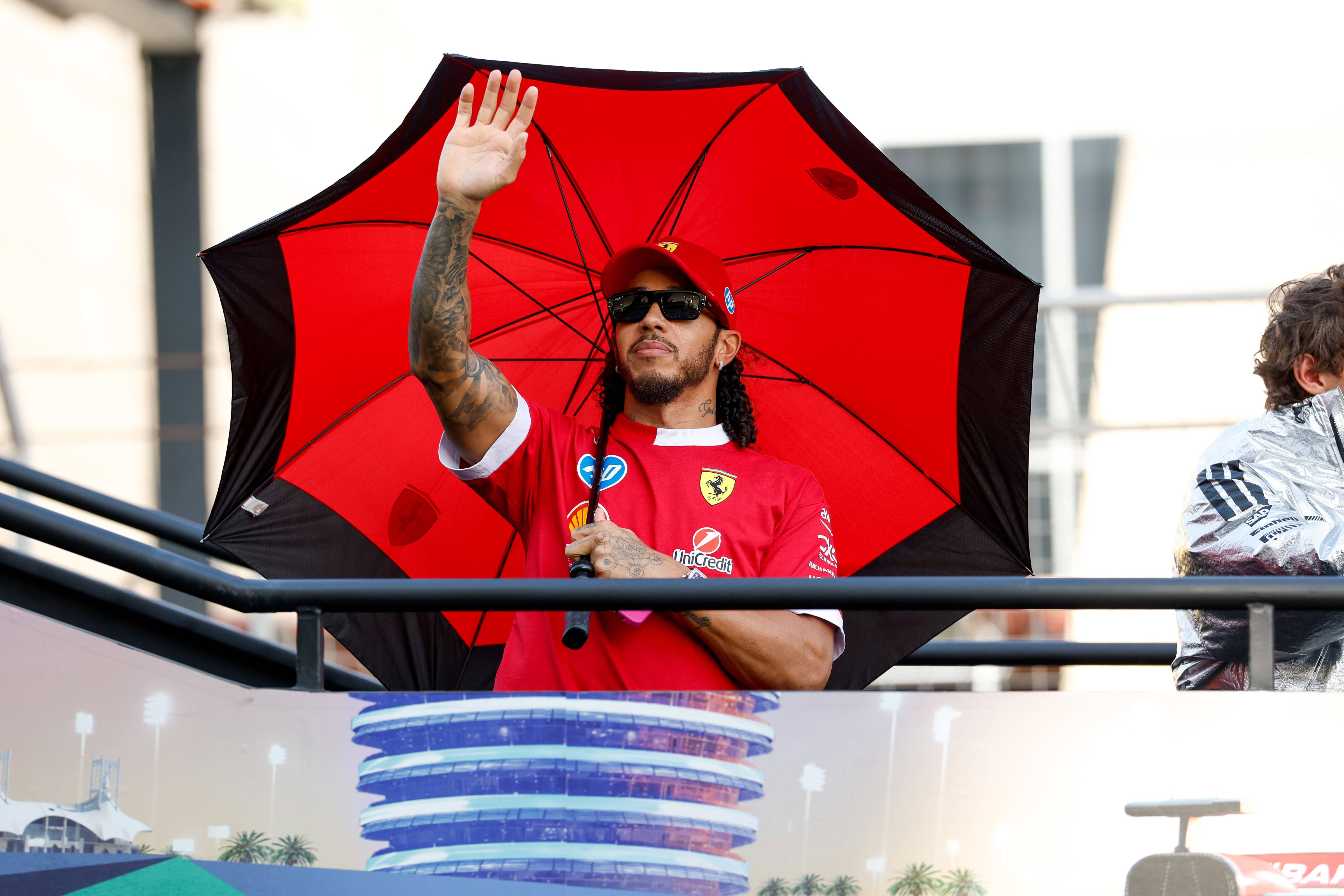 Lewis Hamilton durante o Grande Prémio do Bahrain