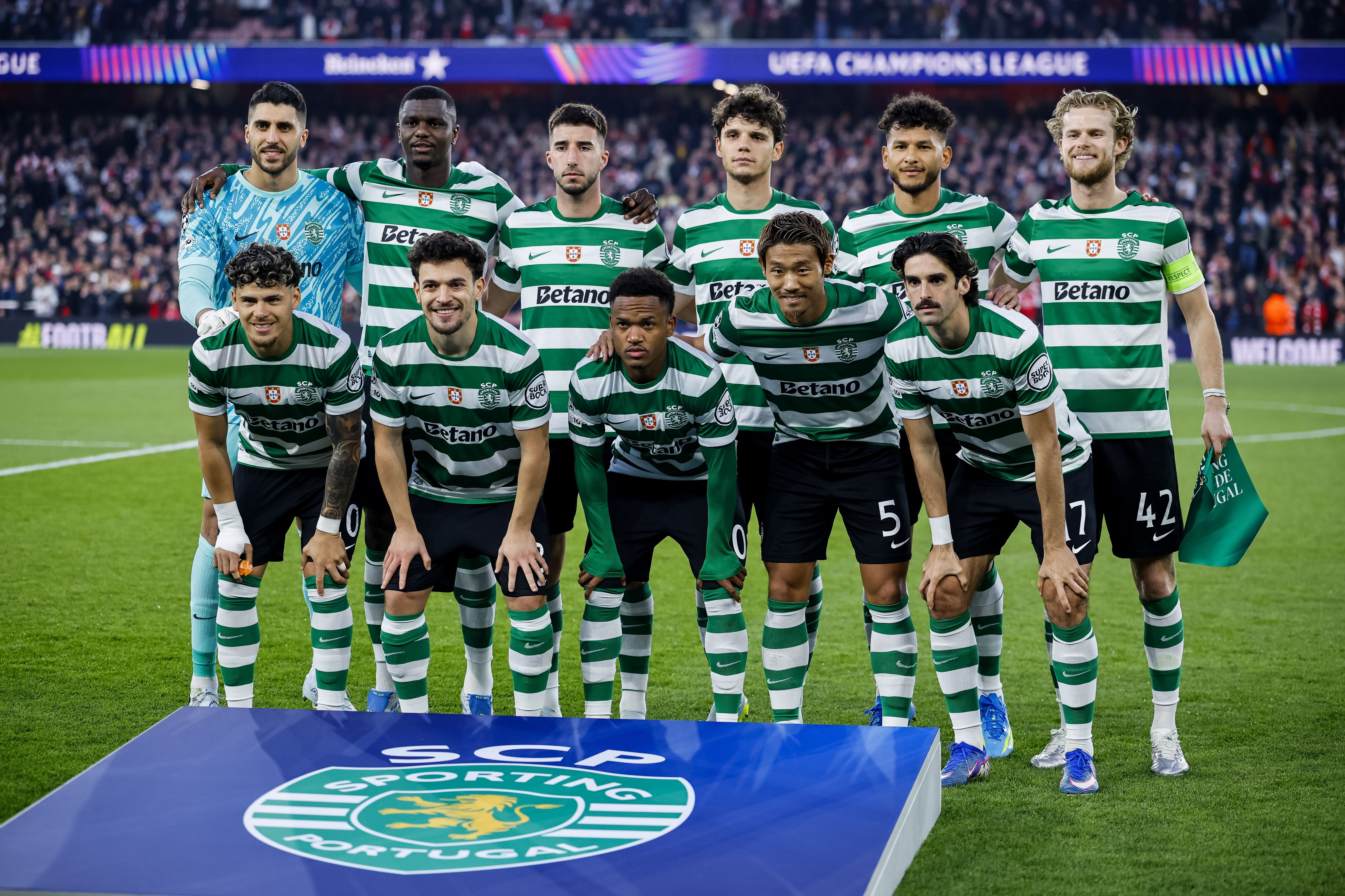 O onze do Sporting que jogou em Londres pelo apuramento para as meias-finais da Champions - Foto: EPA