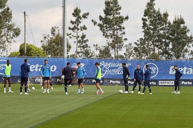 FC Porto a treinar esta quarta-feira. Foto: D.R.