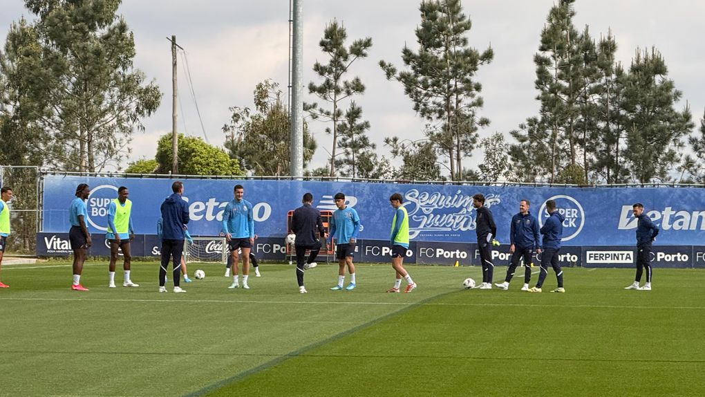 FC Porto a treinar esta quarta-feira. Foto: D.R.