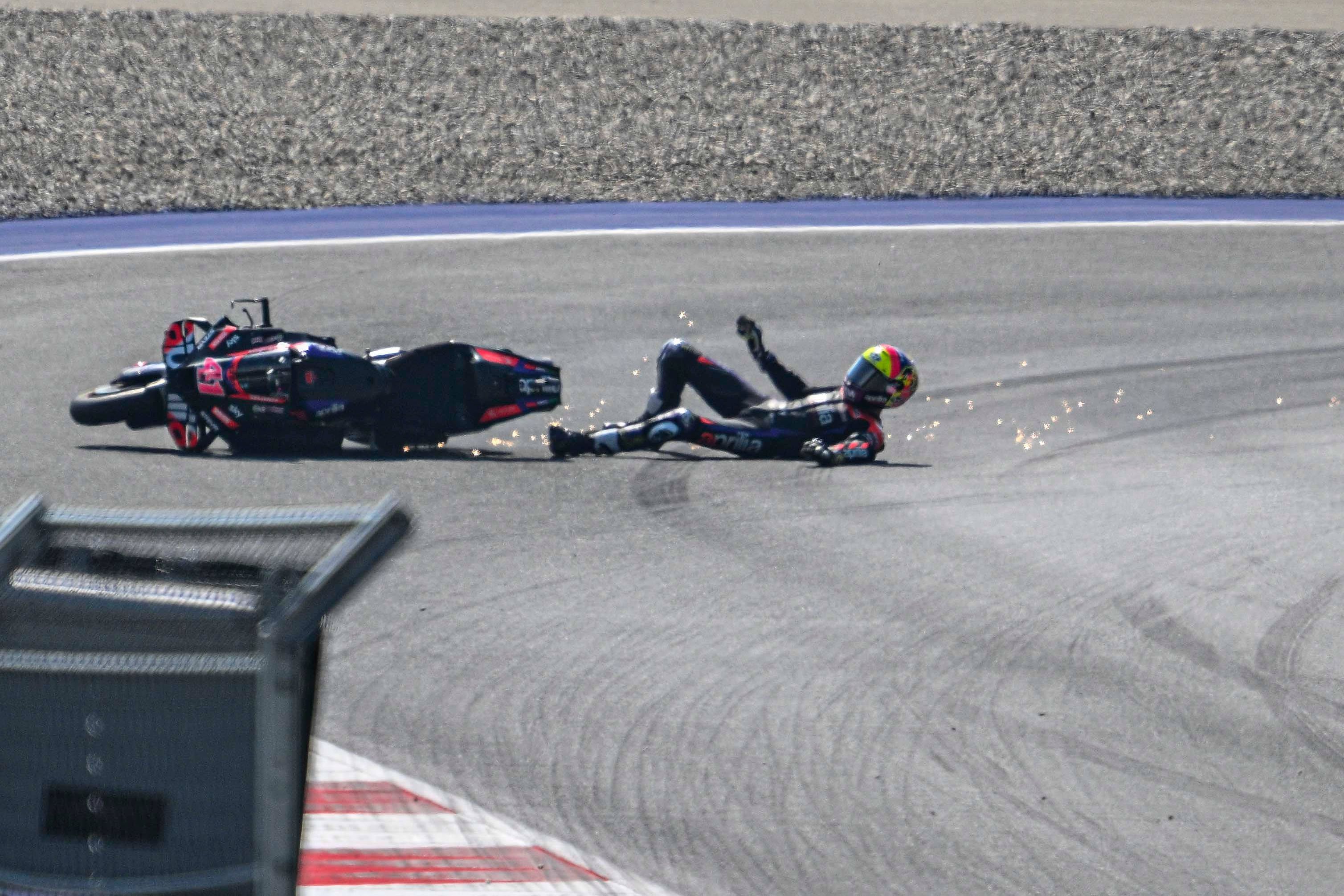 Aleix Espargaró já caiu várias vezes mas nunca com tanta gravidade. IMAGO