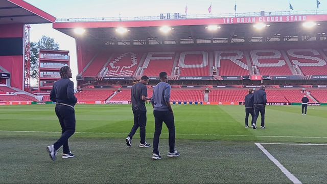 Ambientação do FC Porto ao City Ground