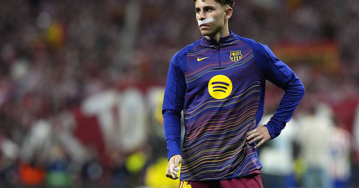 Fermín López teve de ir para o hospital no final do Atlético-Barcelona