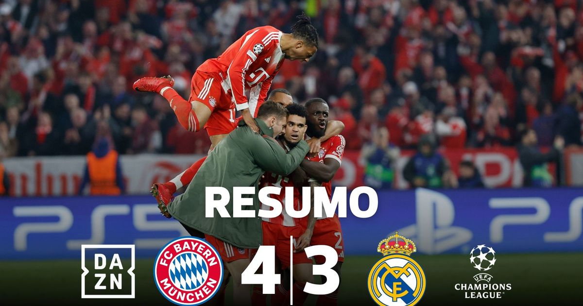 A final dificilmente será melhor: o resumo do jogaço entre Bayern e Real Madrid