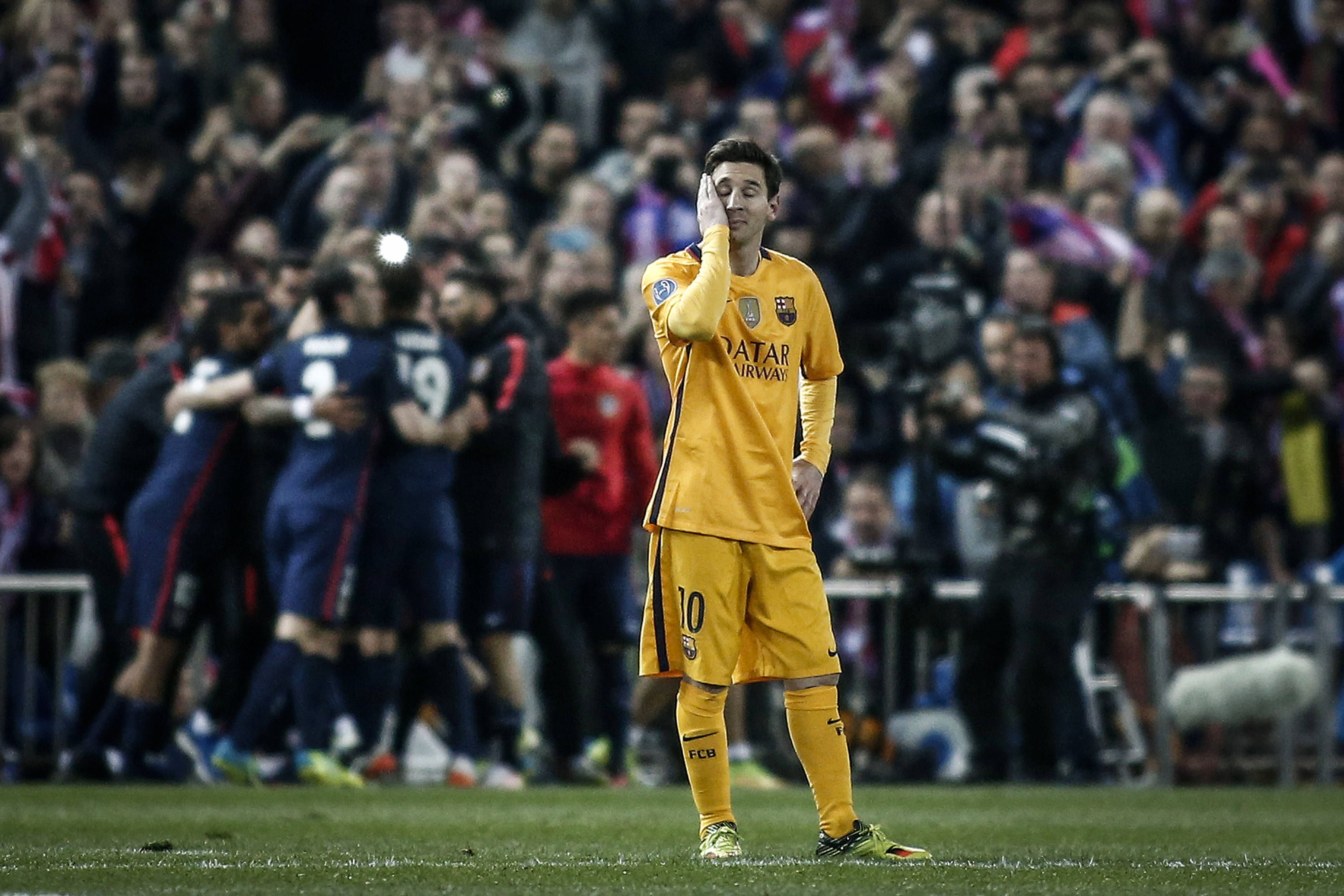 Atlético Madrid-Barcelona (0-2), a 13 de abril de 2016 - 3-2 para o Atlético Madrid no agregado dos quartos de final da Champions 2015/16