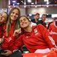 Mar vermelho juntou-se à equipa feminina do Benfica para celebrar o tetracampeonato
