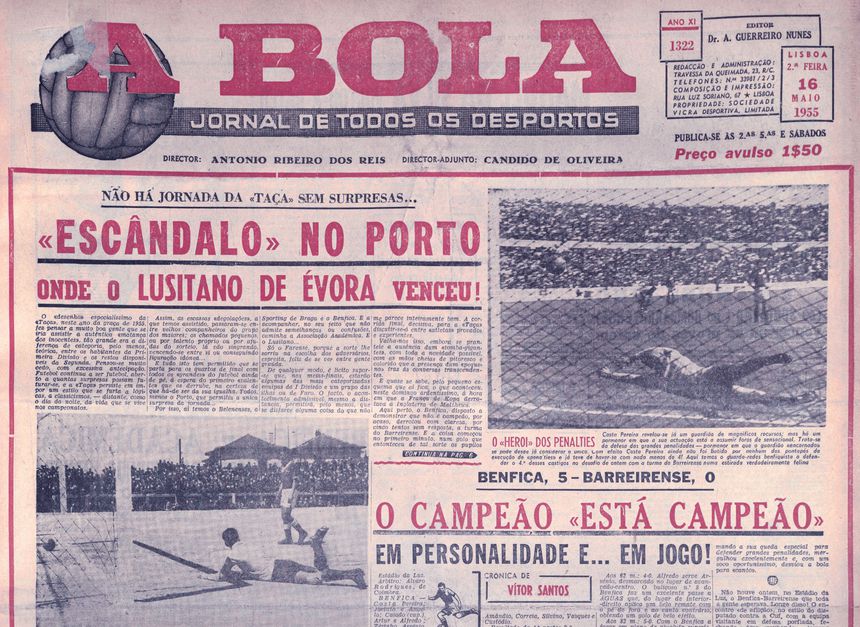 Há 70 anos os eborenses eliminavam o FC Porto da Taça de Portugal com 2-0 fora de casa