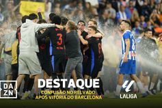 Barcelona festeja título com sistema de rega, a fazer lembrar o Benfica-FC Porto