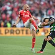 Fredrik Aursnes em ação no dérbi com o Sporting