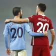 Bernardo Silva e Diogo Jota, ambos o número 20 dos seus clubes ingleses