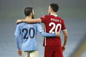 Bernardo Silva e Diogo Jota, ambos o número 20 dos seus clubes ingleses